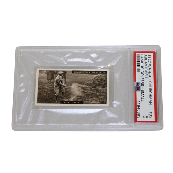 1927 WA & AC Churchman Abe Mitchell Famous Golfers PSA Slabbed Card - EX