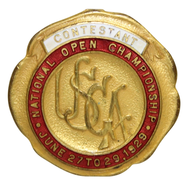 1929 US Open (Jones Win) Contestant Badge of 36 US Open Champ Tony Manero - Stunning Condition!