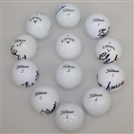 Lot of Twelve Signed Golf Balls JSA ALOA