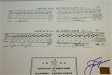 Jack Nicklaus Signed 1986 Masters Tournament Scorecard Display - Nicklaus Sticker COA