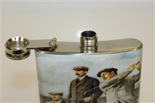 Classic The Great Triumvirate Themed Stainless Steel Hip Flask - 8oz