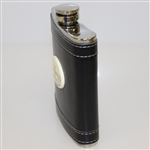 Barlow Leather Stainless Steel Vintage Golf Themed Pocket Flask - 7oz
