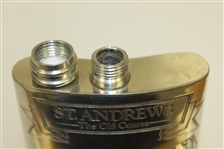 St. Andrews 'The Old Course' Pewter Flask with Course Layout - Great Condition