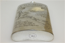 Turnberry 'The Ailsa Course' Pewter Golf Flask with Original Box & Funnel - Good Condition