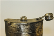 Circa 1920 Evans Nickel Silver Golf Flask - 7 Tall