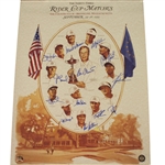 1999 Ryder Cup Team Issued Official Poster - Signed by Team - FULL JSA #Z93555