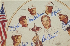 1999 Ryder Cup Team Issued Official Poster - Signed by Team - FULL JSA #Z93555