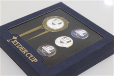 Ryder Cup Divot Repair Tool w/ Magnetic Ball Marker - Four Interchangeable Ball Markers