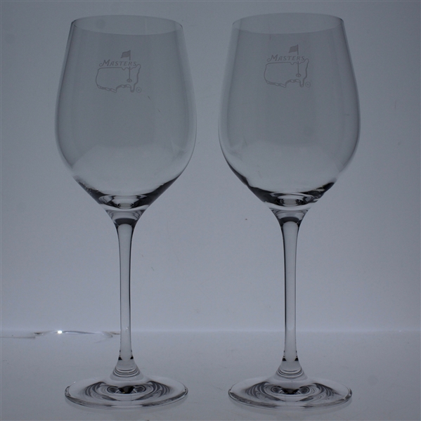 Masters Wine Glass Set w/ Frosted Etched Logo On Body