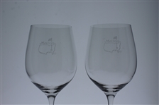 Masters Wine Glass Set w/ Frosted Etched Logo On Body