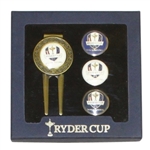 Ryder Cup Divot Repair Tool w/ Magnetic Ball Marker - Four Interchangeable Ball Markers