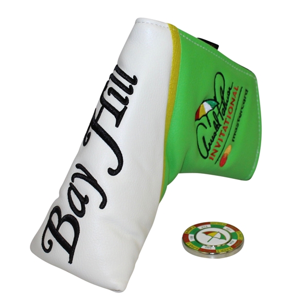 Arnold Palmer Bay Hill Leather Putter Cover & Yardage Coin w/ Removable Ball Marker