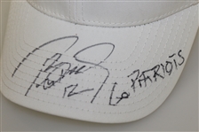 Tom Brady Signed Augusta National White Member Hat with '12' & 'Go Patriots' JSA ALOA
