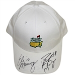 Peyton & Eli Manning Dual Signed Augusta National White Member Hat JSA ALOA