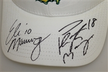 Peyton & Eli Manning Dual Signed Augusta National White Member Hat JSA ALOA