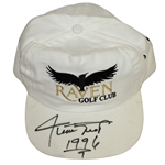 Willie Mays Signed White Raven Golf Club Hat with 1996 Inscription JSA ALOA