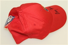 Doug Ford Signed Red World Golf Hall of Fame Hat JSA ALOA