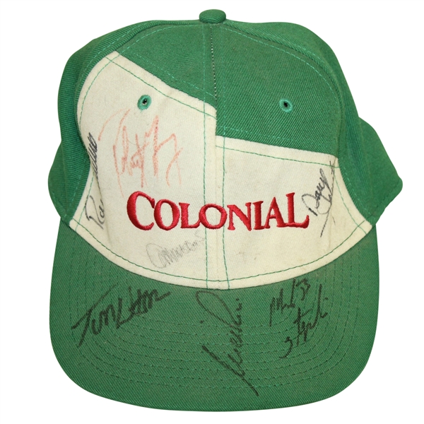 Vintage Multi-Signed Green & White Colonial Hat - Watson, Price, & others JSA ALOA
