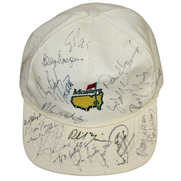 Vintage Multi-Signed White Masters Hat - Watson, Mickelson, Zoeller, & others JSA ALOA