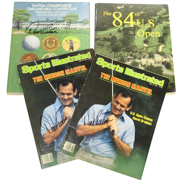 David Graham Signed 1979 PGA Program & 2 SIs with Hale Irwin Signed 1984 US Open Program JSA ALOA