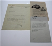 Assorted Letters to Ben Hogan from Fans and Copy Responses