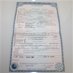Eight Copies of Ben Hogan's Death Certificate