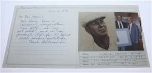 Paul Milosevich Signed Letters and Photos to Ben Hogan JSA ALOA