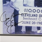 Jack Nicklaus & Jim Brown Signed 1963 Cleveland Open Photo - Framed JSA ALOA