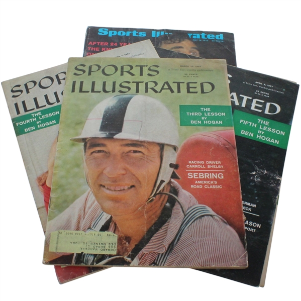 Four Sports Illustrated Magazines -  Ben Hogans 3rd, 4th, and 5th  Teaching "Lessons"
