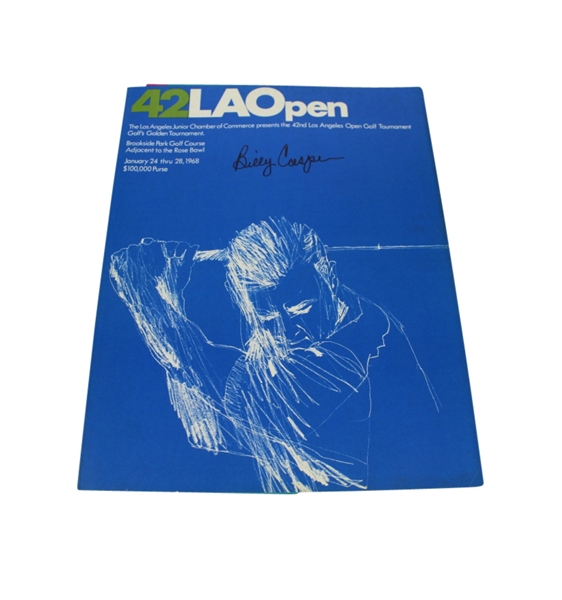 Billy Casper Signed 1968 LA Open Championship Program JSA ALOA
