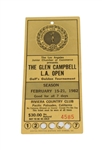 1982 Glen Campbell LA Open Tournament Ticket - Tom Watson Victory