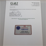 Deane Beman's 1982 PGA Championship at Southern Hills PGA Commissioner Badge #76