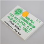 Deane Beman's 1987 PGA Championship at PGA National PGA Commissioner Badge #70