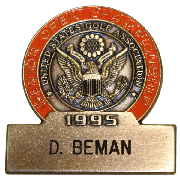 Deane Bemans 1995 US Senior Open Championship Contestant Badge