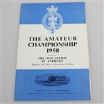 1958 British Amateur at The Old Course St. Andrews Program with Daily Draw Sheets