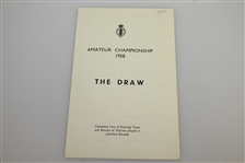 1958 British Amateur at The Old Course St. Andrews Program with Daily Draw Sheets