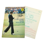 Sandy Lyle Signed 1985 OPEN Championship Program with Pairing Sheet JSA ALOA