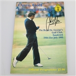Sandy Lyle Signed 1985 OPEN Championship Program with Pairing Sheet JSA ALOA