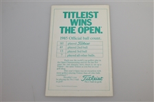 Sandy Lyle Signed 1985 OPEN Championship Program with Pairing Sheet JSA ALOA