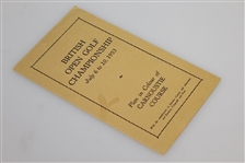 1953 British Open Golf Championship Plan in Colour of Carnoustie Course Pamphlet