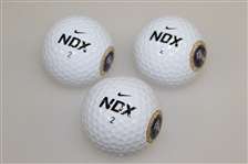 Three Presidential Seal George Bush Facsimlie Signed NDX Golf Balls