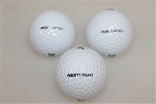 Three Presidential Seal George Bush Facsimlie Signed NDX Golf Balls