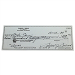 Sam Snead Signed 1990 Personal Check to the PGA Tour JSA ALOA