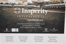Multi-Signed 2017 Insperity Invitational Matted Poster - Nicklaus, Player, & others JSA ALOA