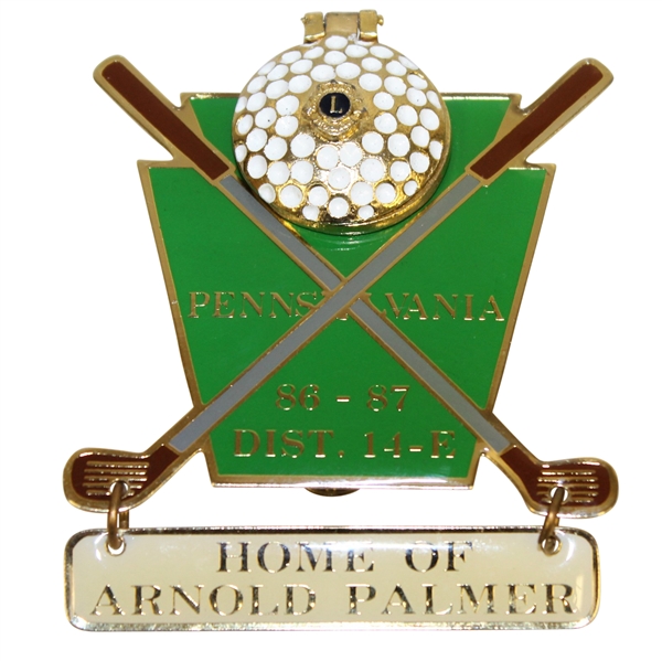 Arnold Palmer Were All Part of Arnies Army Members Lion Club - Latrobe, PA Pin