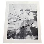 Sam Snead Signed B&W Fishing Photo with Ted Williams JSA ALOA