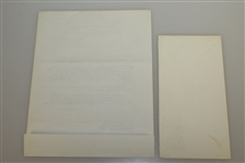 Chick Evans Signed 1970 Letter to Jim Chapin on Sidney Wanzer Letterhead with Envelope JSA ALOA