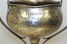 1923 Sterling Silver Hacienda CC President's Trophy First Tournament Won by C.L. Crumrine
