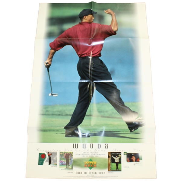 Tiger Woods Upper Deck Fist Pump Connecting You To The Games Biggest Stars Poster