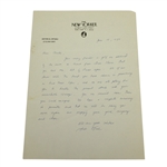 Herbert Warren Wind Signed Handrwitten Letter to Charles Price - June 15, 1984 JSA ALOA